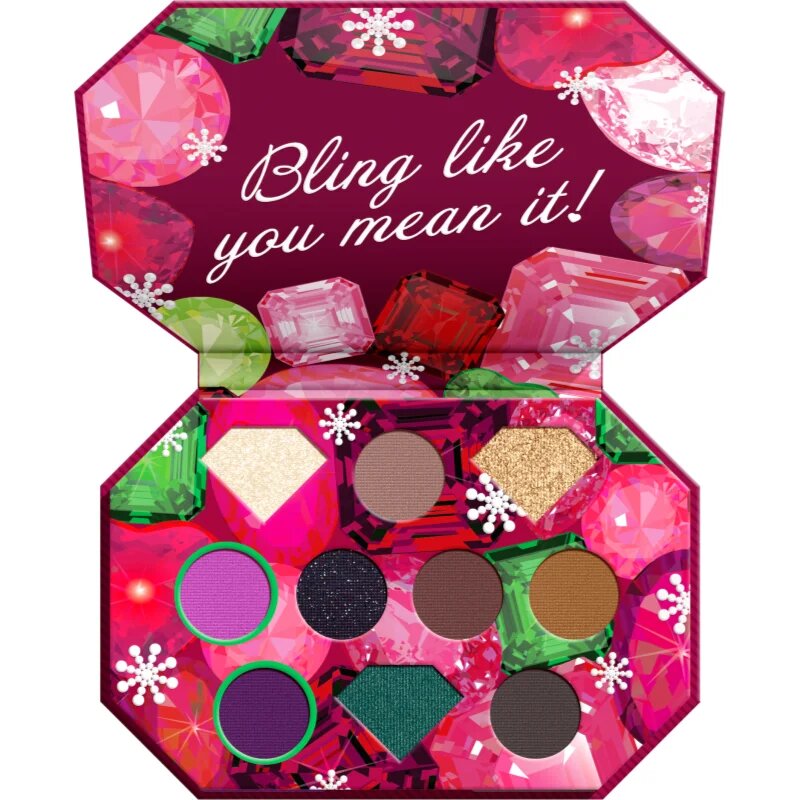 NYX Professional Makeup Xmas Bling The Halls палитра сенки за очи с 10 цвята 10x0.6 гр.