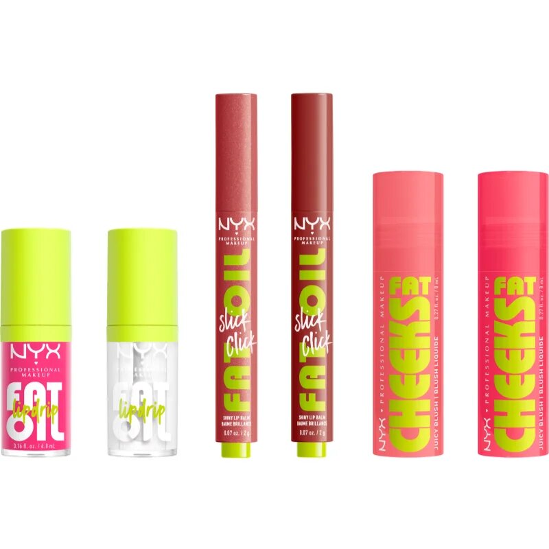 NYX Professional Makeup Xmas Fat Holiday подаръчен комплект за устни 6 бр.
