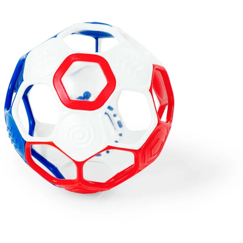 Oball Rattle Goals™ сензорна топка Red White & Blue 0m+ 1 бр.