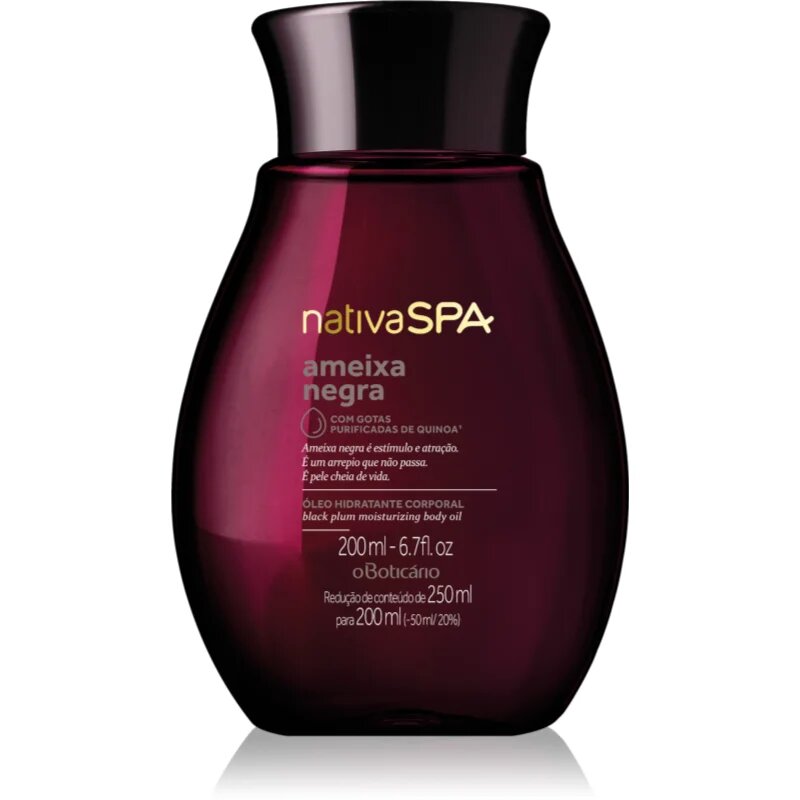 oBoticário Nativa SPA Black Plum хидратиращо олио за тяло 200 мл.