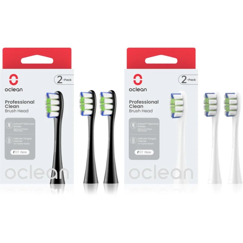 OClean Professional Clean Set резервни глави за четка за зъби Black & White