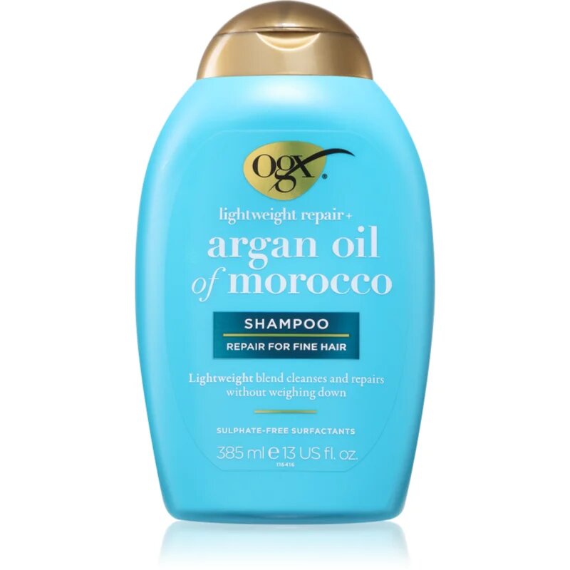 OGX Argan Oil Of Morocco Lightweight Shampoo шампоан за хидратация и блясък 385 мл.