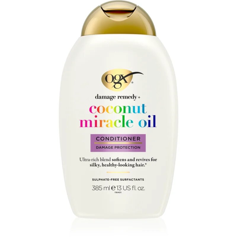 OGX Coconut Miracle Oil балсам за укрепване на косата с кокосово масло 385 мл.