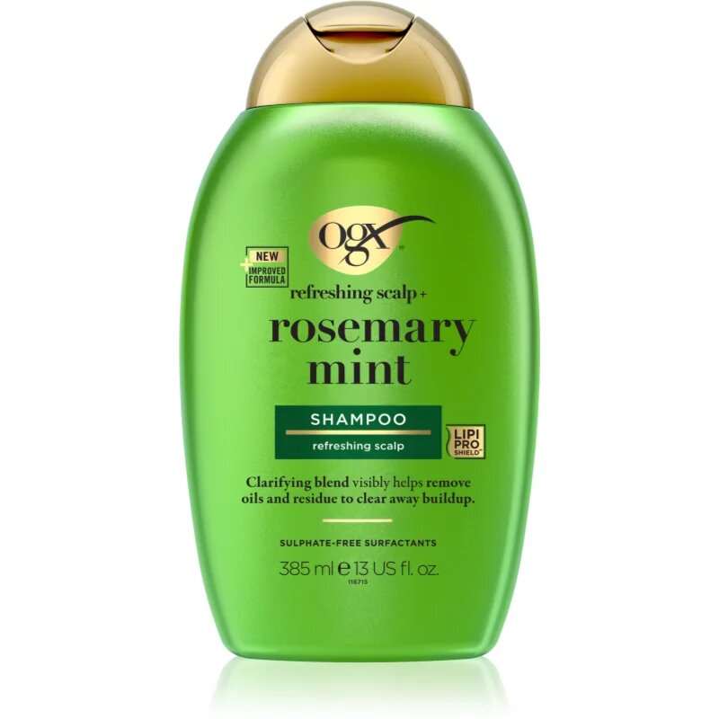 OGX Rosemary Mint почистващ шампоан за мазна кожа на скалпа 385 мл.