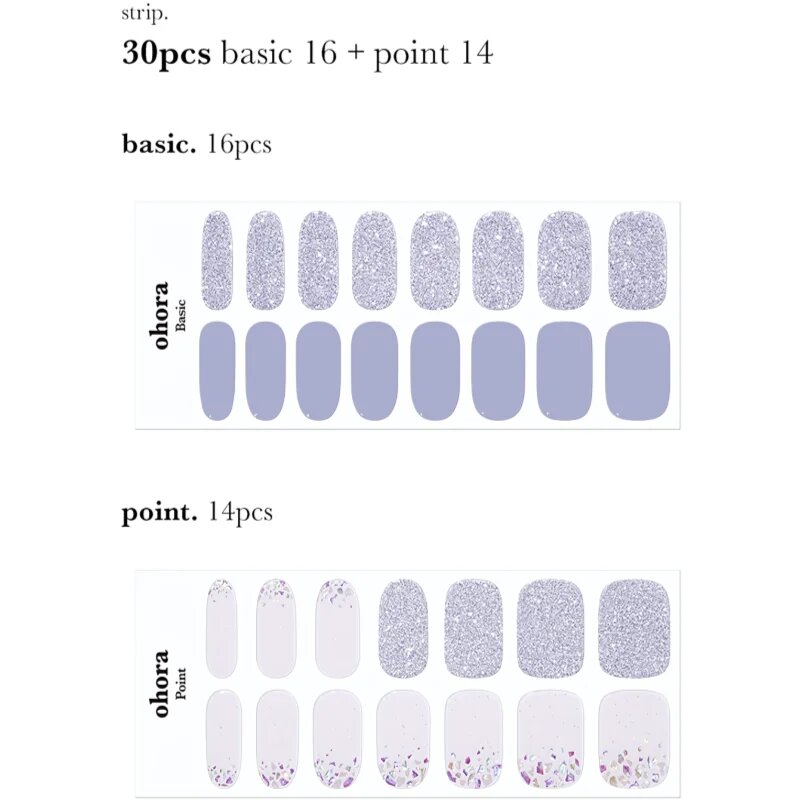 OHORA Gel Nail Sticker N Afterglow Стикери за нокти цвят ND-196 30 бр.