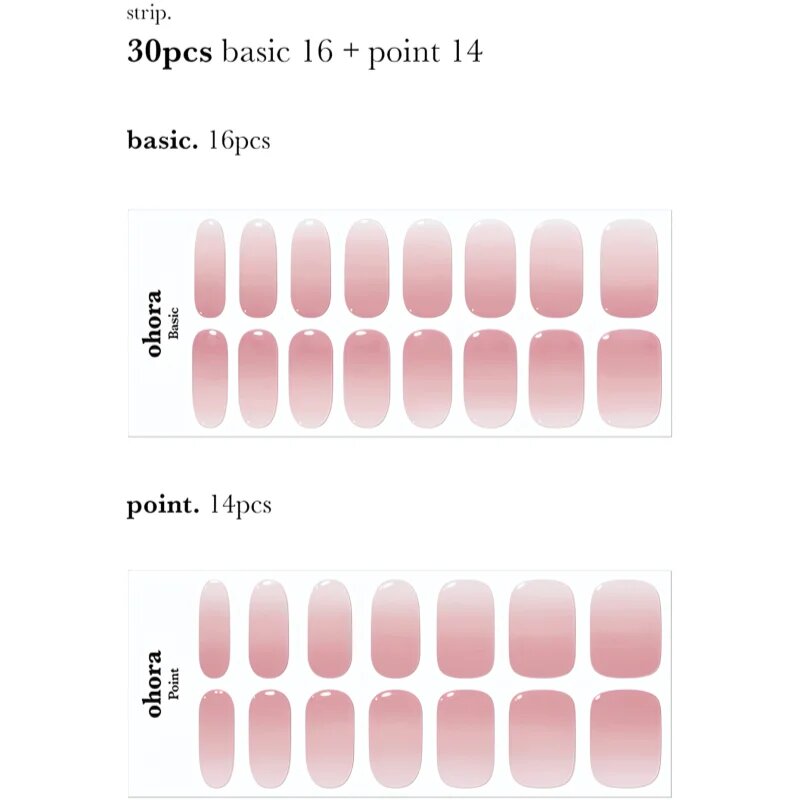 OHORA Gel Nail Sticker N Milk Rose Стикери за нокти цвят ND-173 1 бр.
