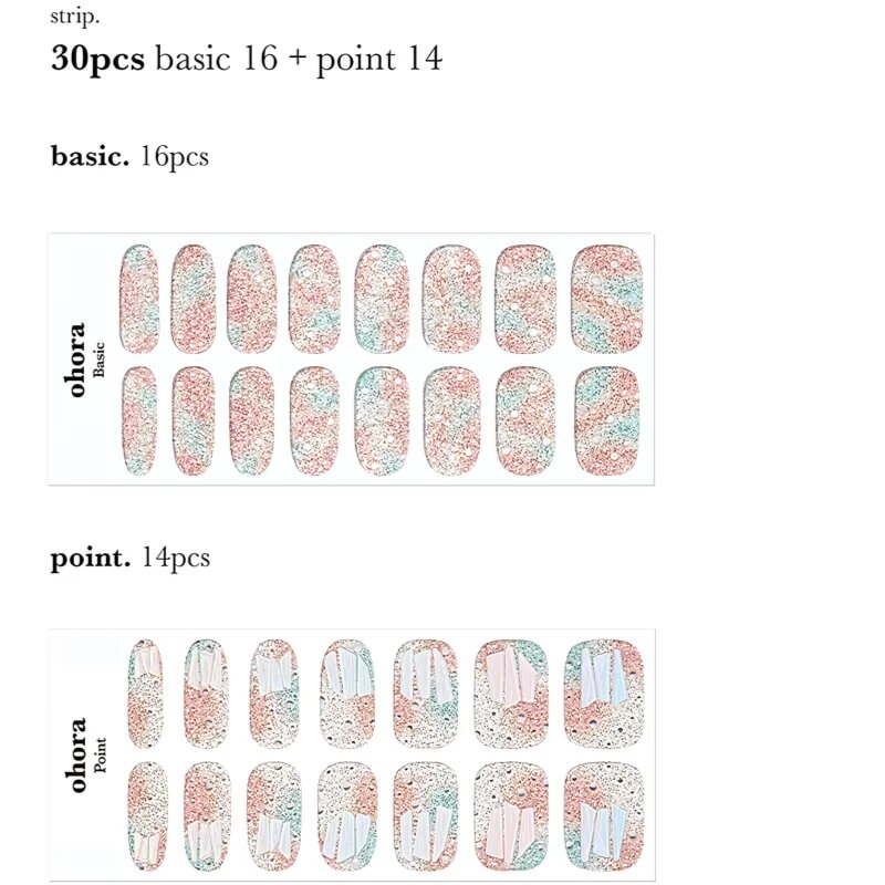 OHORA Gel Nail Sticker N Newtro no.1 Стикери за нокти цвят ND-097 1 бр.