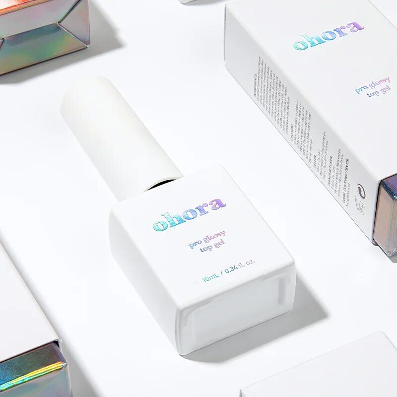 OHORA Pro Glossy Top Gel покривен лак за нокти за сияен блясък 10 мл.