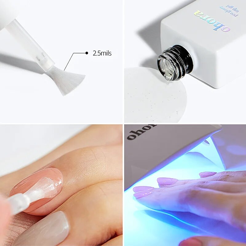 OHORA Pro Glossy Top Gel покривен лак за нокти за сияен блясък 10 мл.