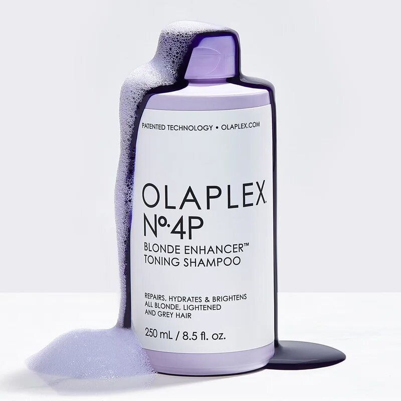 Olaplex N°4P Blond Enhancer Toning Shampoo лилав тониращ шампоан неутрализиращ жълтеникавите оттенъци 250 мл.