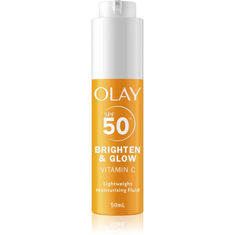 Olay Vitamin C Brighten & Glow хидратиращ флуид с ниацинамид SPF 50+ 50 мл.