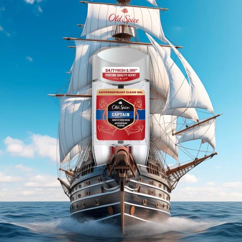 Old Spice Captain Antiperspirant Clear Gel гел против изпотяване за мъже 70 мл.