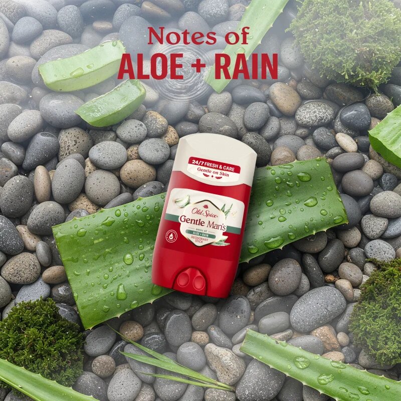 Old Spice Gentle Man's Aloe & Rain дезодорант-стик без съдържание на алуминиеви соли 50 мл.