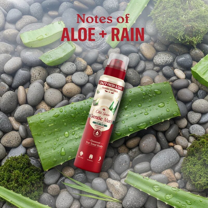 Old Spice Gentle Man's Aloe & Rain дезодорант в спрей без алуминий 140 мл.