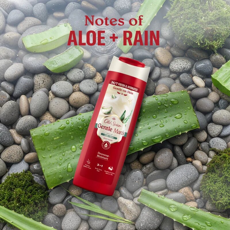 Old Spice Gentle Man's Aloe & Rain душ гел 3 в 1 400 мл.