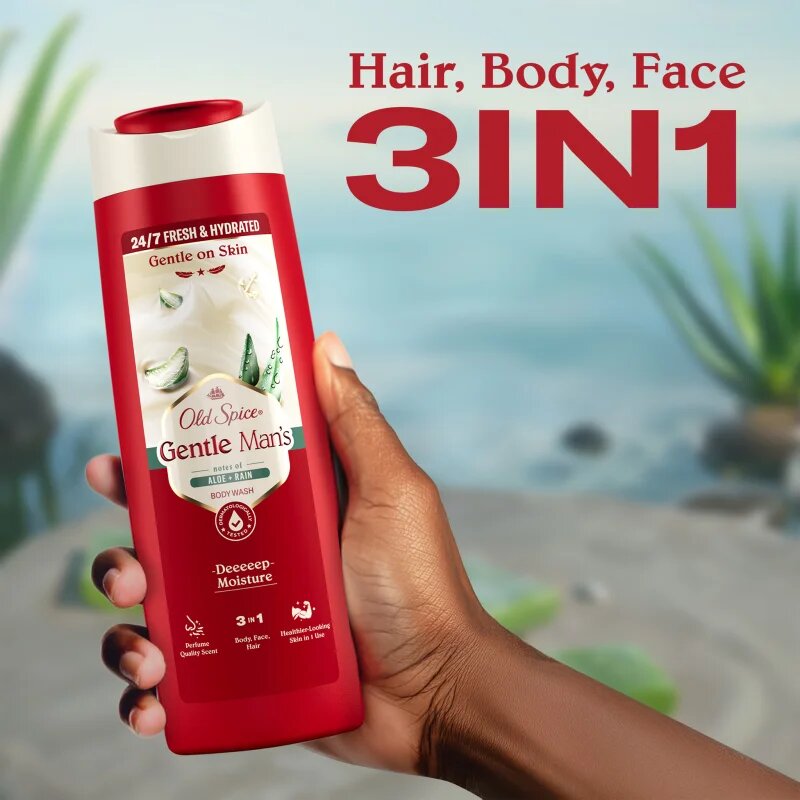 Old Spice Gentle Man's Aloe & Rain душ гел 3 в 1 400 мл.