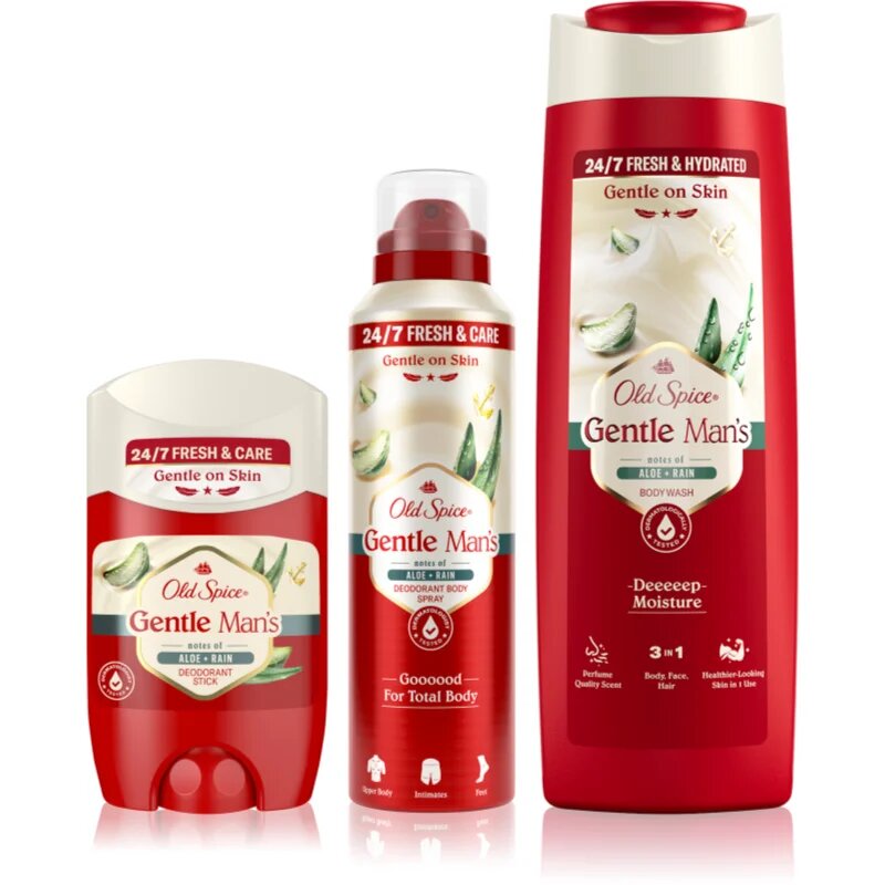 Old Spice Gentle Man's Aloe & Rain комплект за тяло
