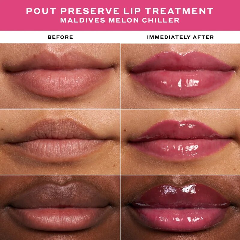 OLEHENRIKSEN Pout Preserve Chillers хидратиращ блясък за устни с охлаждащ ефект цвят Grenada Guava 12 мл.