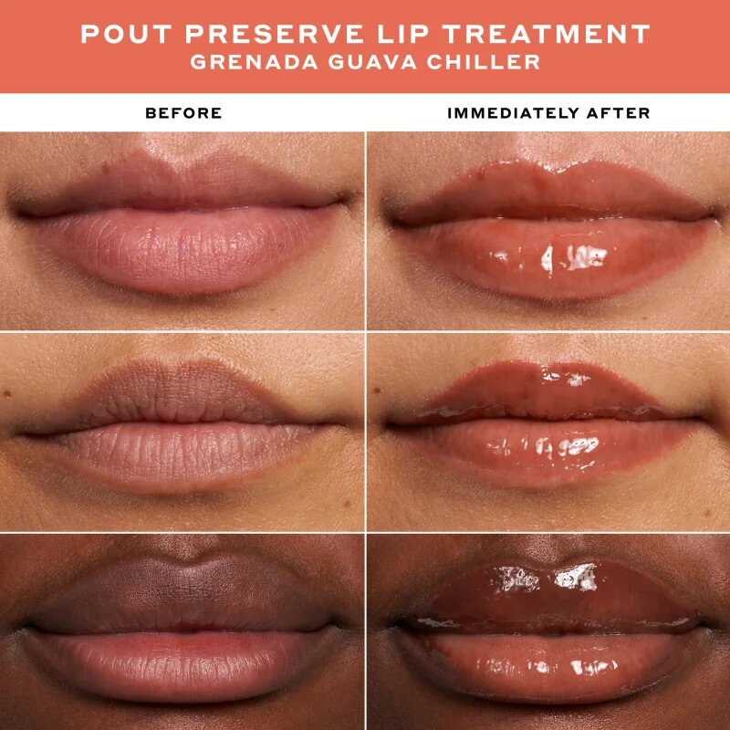 OLEHENRIKSEN Pout Preserve Chillers хидратиращ блясък за устни с охлаждащ ефект цвят Grenada Guava 12 мл.