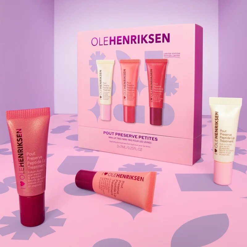 OLEHENRIKSEN Pout Preserve Mini Hydrating Peptide Lip Trio подаръчен комплект за устни