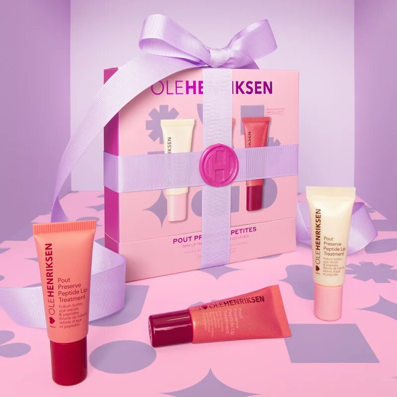 OLEHENRIKSEN Pout Preserve Mini Hydrating Peptide Lip Trio подаръчен комплект за устни