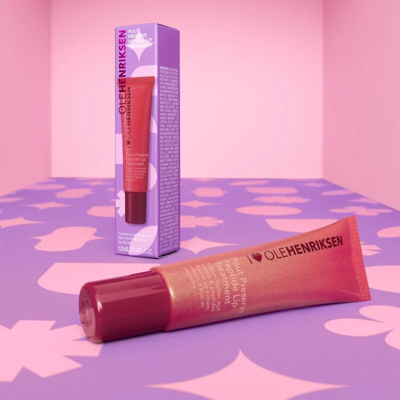 OLEHENRIKSEN Pout Preserve Peptide Lip Treatment хидратиращ блясък за устни цвят Pomegranate Fizz Glimmer 12 мл.