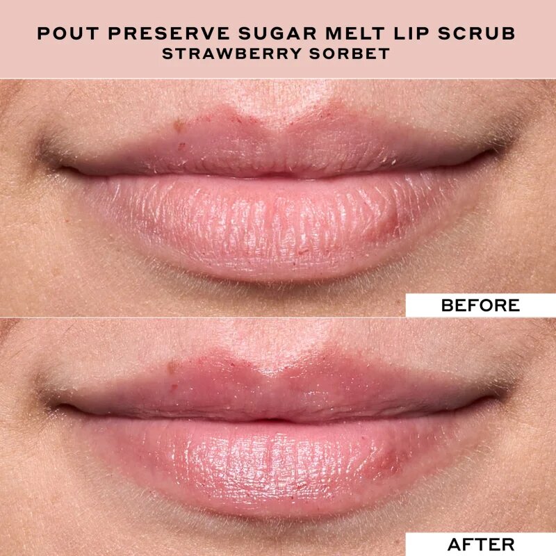 OLEHENRIKSEN Pout Preserve Sugar Melt Exfoliating Lip Scrub захарен пилинг за устни цвят Strawberry Sorbet 8 гр.