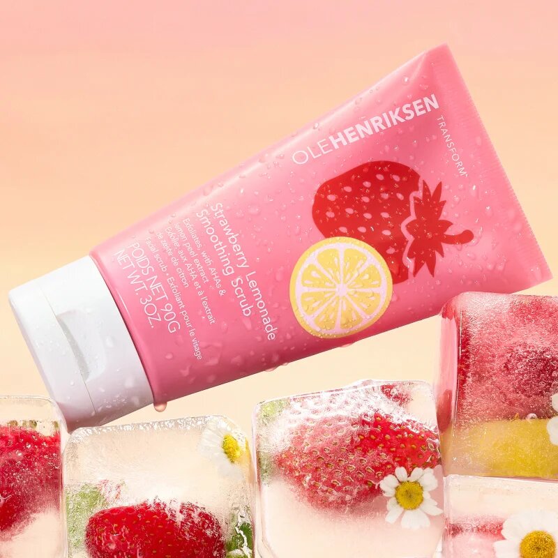 OLEHENRIKSEN Transform Strawberry Lemonade Smoothing Scrub пилинг за лице с ексфолиращо действие 90 гр.
