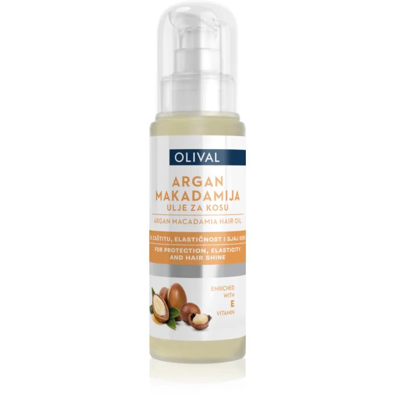 Olival Argan and Macadamia арганово масло за подсилване и блясък на косата 60 мл.