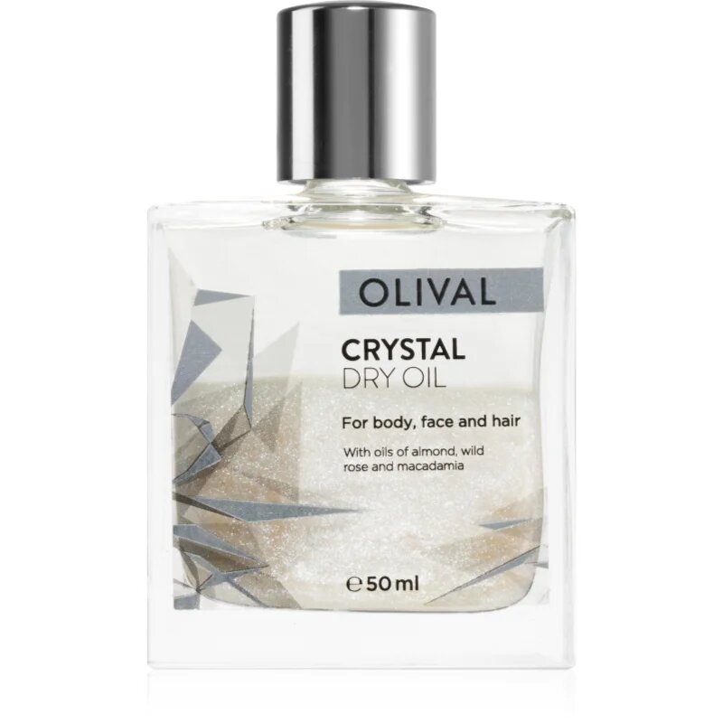 Olival Crystal Dry Oil мултифункционално масло със блестящи частици за лице тяло и коса 50 мл.