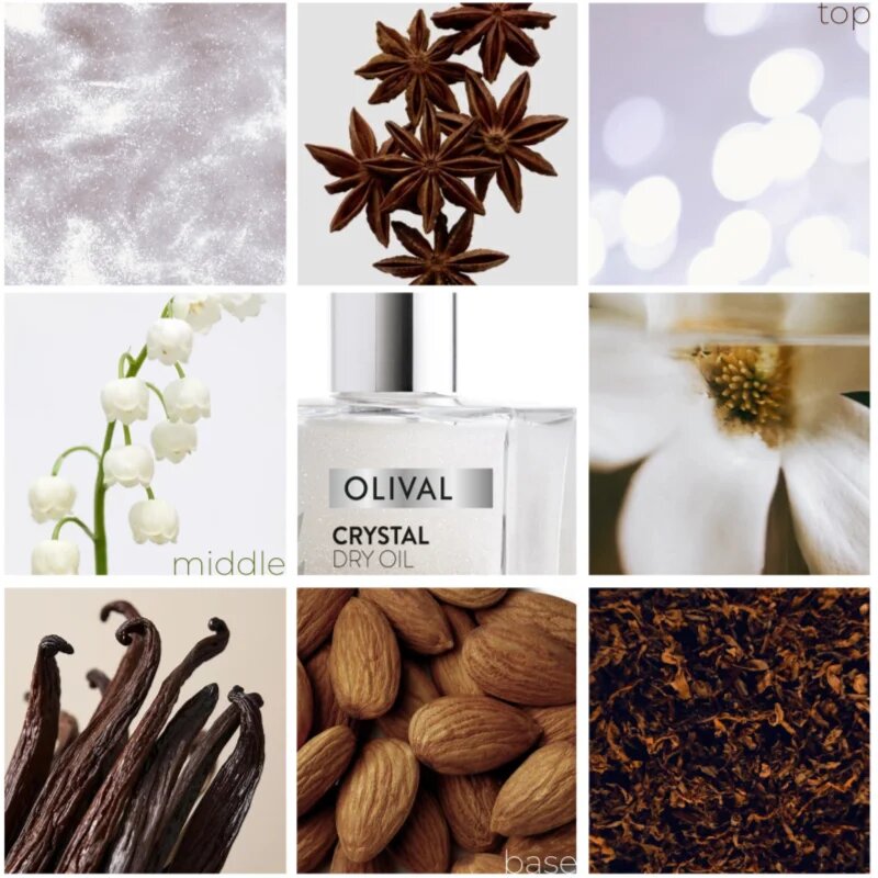 Olival Crystal Dry Oil мултифункционално масло със блестящи частици за лице тяло и коса 50 мл.