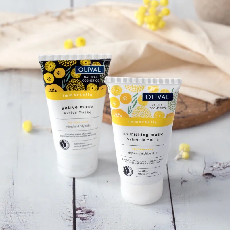 Olival Immortelle Nourishing Mask подхранваща маска за чувствителна и суха кожа 75 мл.