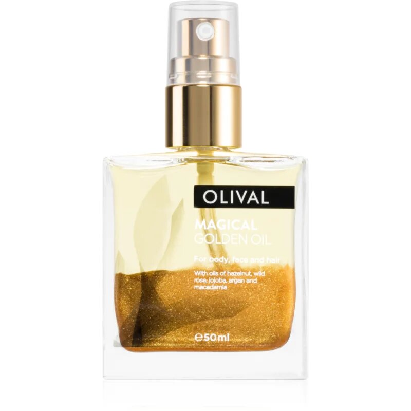 Olival Magical Gloden Oil мултифункционално масло със блестящи частици за лице тяло и коса 50 мл.
