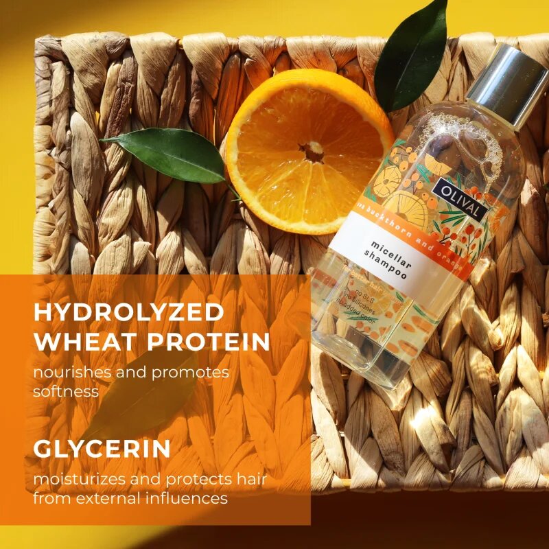 Olival Micellar Sea Buckthorn and Orange Мицеларен шампоан за обем и блясък 250 мл.