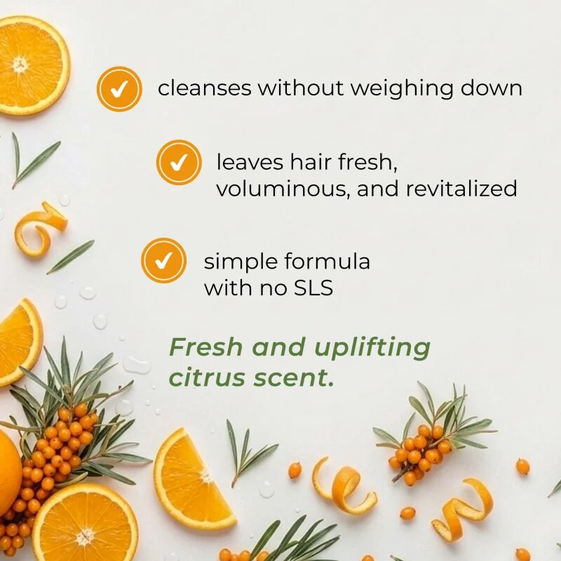 Olival Micellar Sea Buckthorn and Orange Мицеларен шампоан за обем и блясък 250 мл.
