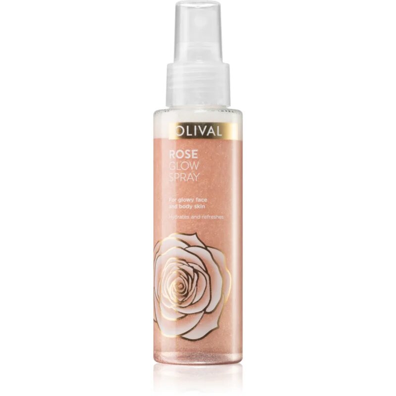 Olival Rose Glow озаряващ спрей за лице и тяло с блясък 100 мл.