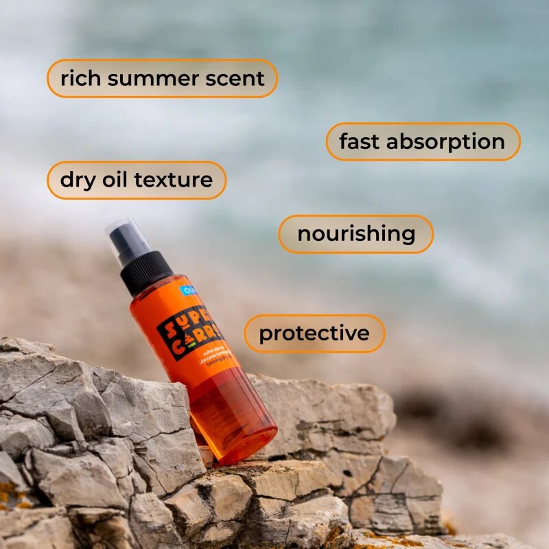 Olival SUPER Carrot Dry Oil сухо масло за тяло за ускоряване на тена 100 мл.