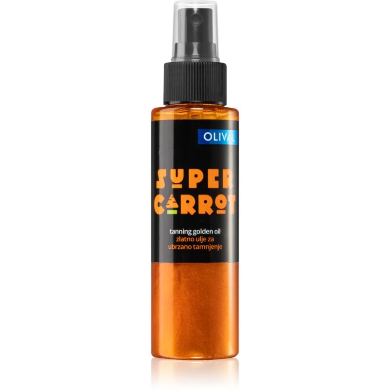 Olival SUPER Carrot Golden Oil масло със златисти частици за ускоряване на тена 100 мл.