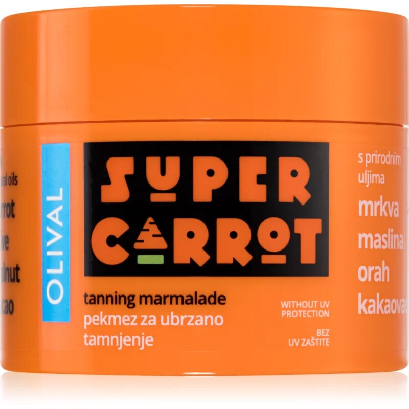 Olival SUPER Carrot Tanning Jam продукт за ускоряване и удължаване ефекта на загар без защитен фактор 100 мл.