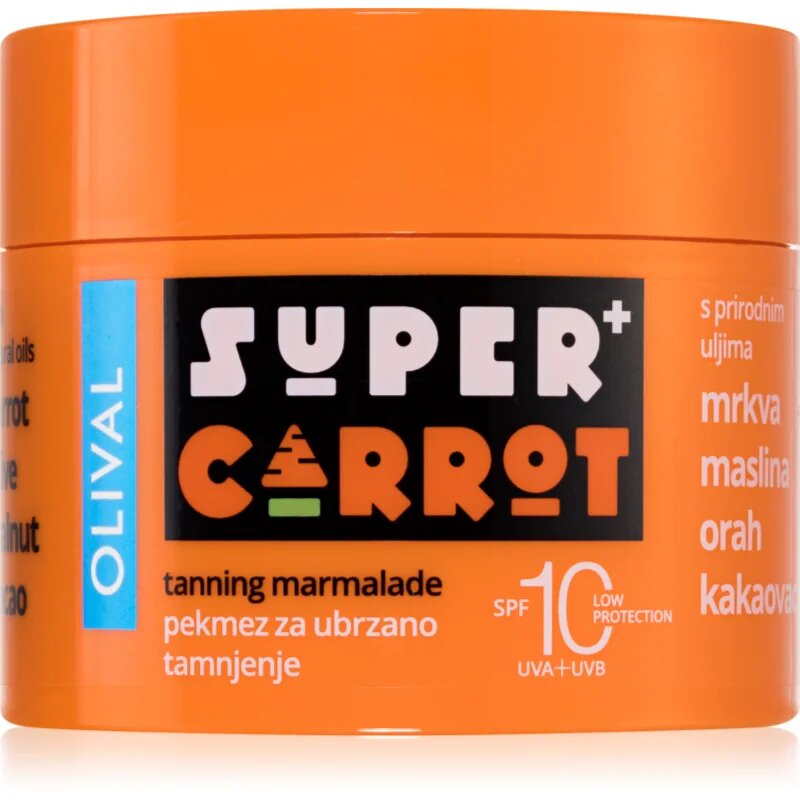 Olival SUPER Carrot Tanning Jam продукт за ускоряване и удължаване ефекта на загар SPF 10 100 мл.