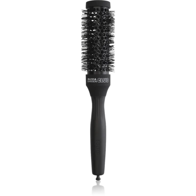 Olivia Garden Club The Glow Blowout Ceramic Round Brush Black кръгла четка за коса S 1 бр.
