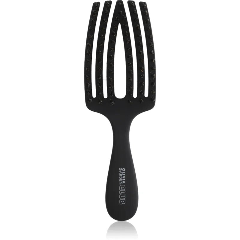 Olivia Garden Club The Nomad Detangling&Shine Fingerbrush​ плоска четка За коса Black 1 бр.