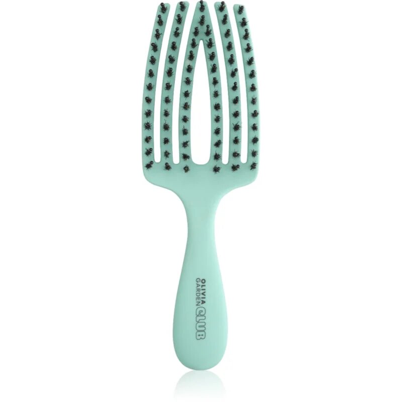 Olivia Garden Club The Nomad Detangling&Shine Fingerbrush​ плоска четка За коса Mint 1 бр.