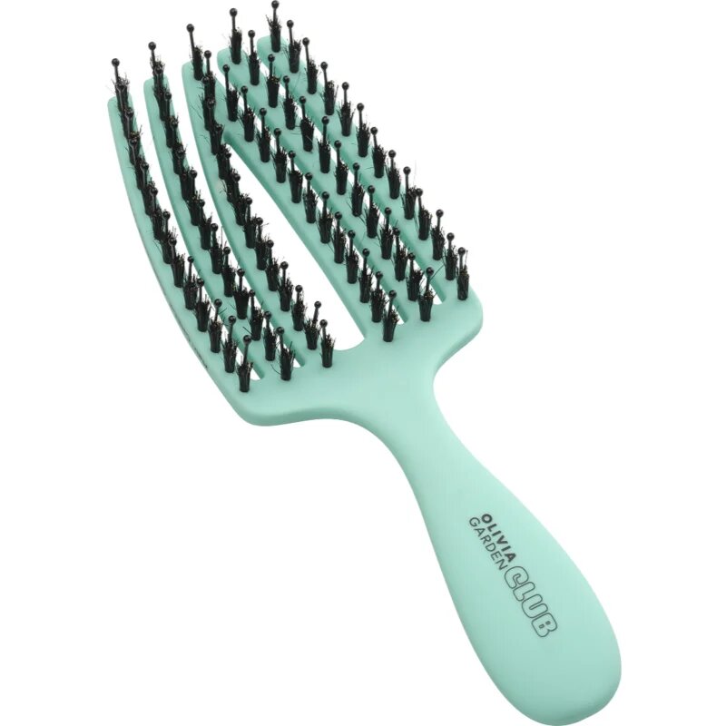 Olivia Garden Club The Nomad Detangling&Shine Fingerbrush​ плоска четка За коса Mint 1 бр.
