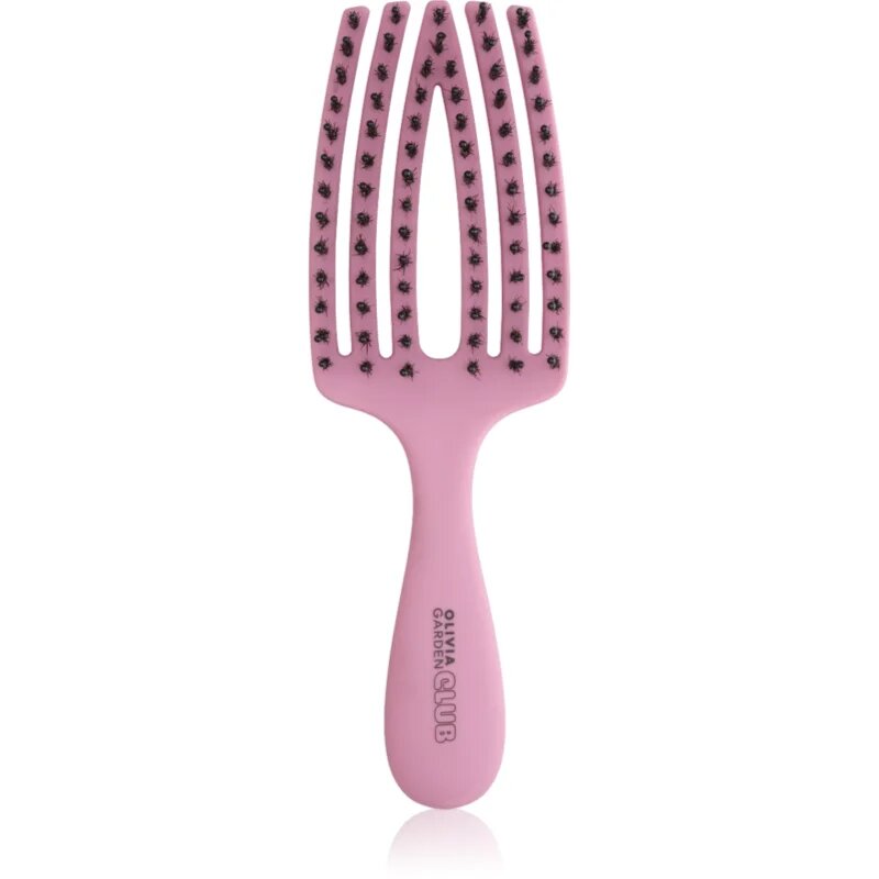 Olivia Garden Club The Nomad Detangling&Shine Fingerbrush​ плоска четка За коса Pink 1 бр.