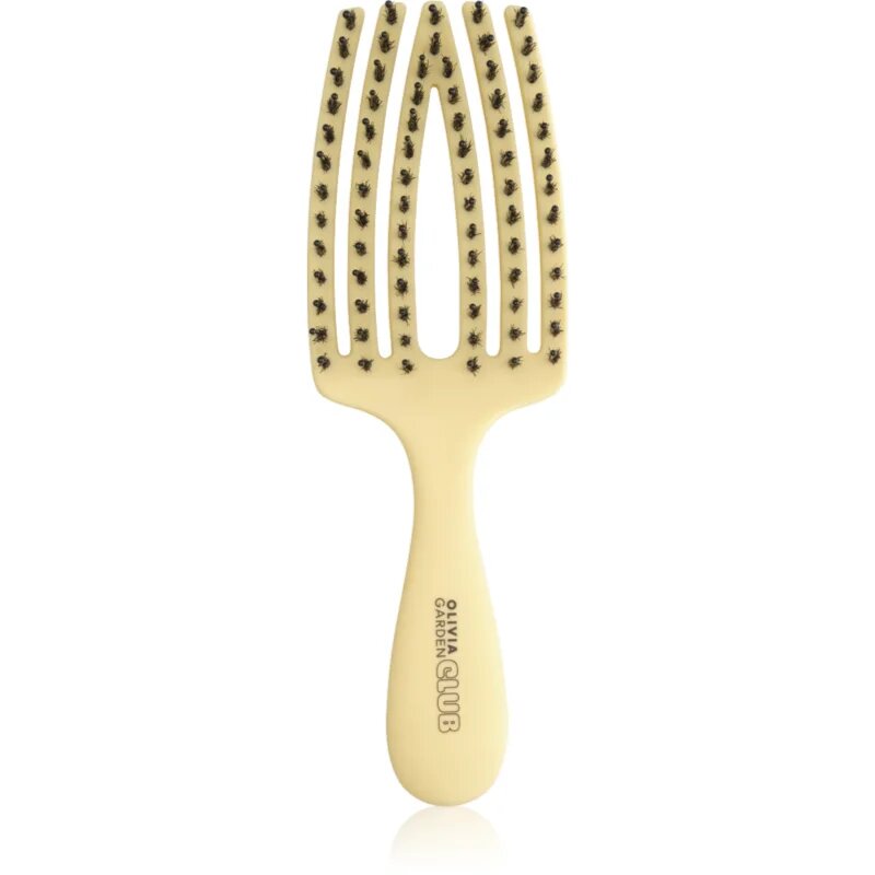 Olivia Garden Club The Nomad Detangling&Shine Fingerbrush​ плоска четка За коса Yellow 1 бр.
