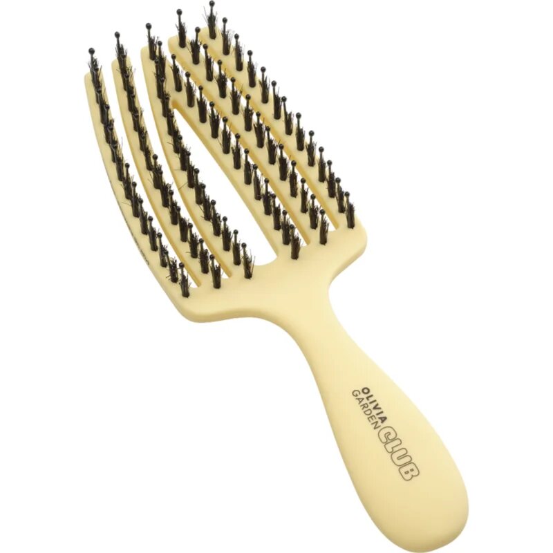 Olivia Garden Club The Nomad Detangling&Shine Fingerbrush​ плоска четка За коса Yellow 1 бр.