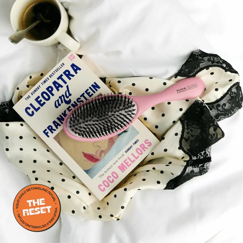 Olivia Garden Club The Reset Detangling&Shine Hairbrush плоска четка с калъфка Pink 1 бр.