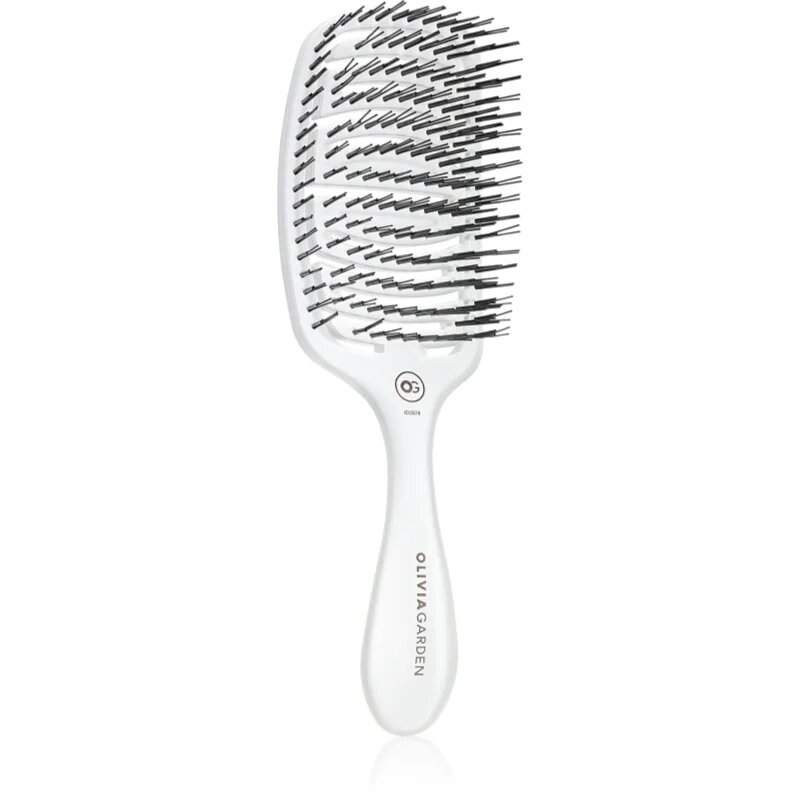 Olivia Garden ESSENTIAL CARE FLEX Medium Hair Bristles Четка за коса Ice White 1 бр.