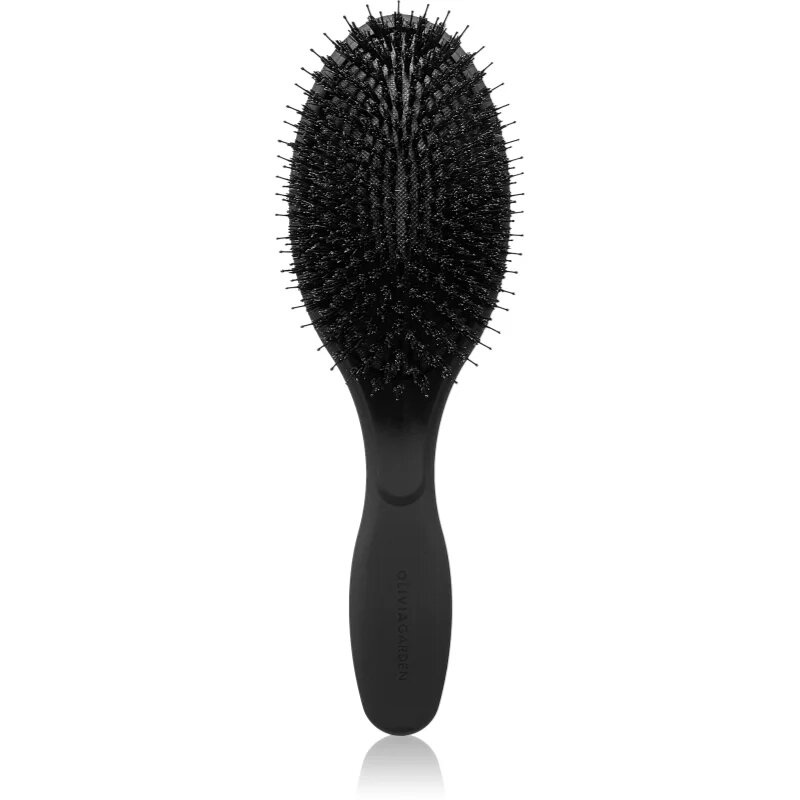 Olivia Garden Expert Care Boar & Nylon Bristles Black овална четка за коса 1 бр.